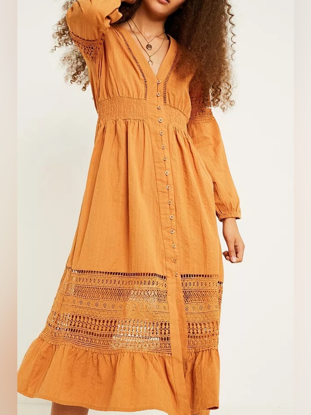 UO Kian Buttoned Dress size L